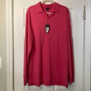 FAIRWAY & Greene Signature Pink Long Sleeve Men’s Polo